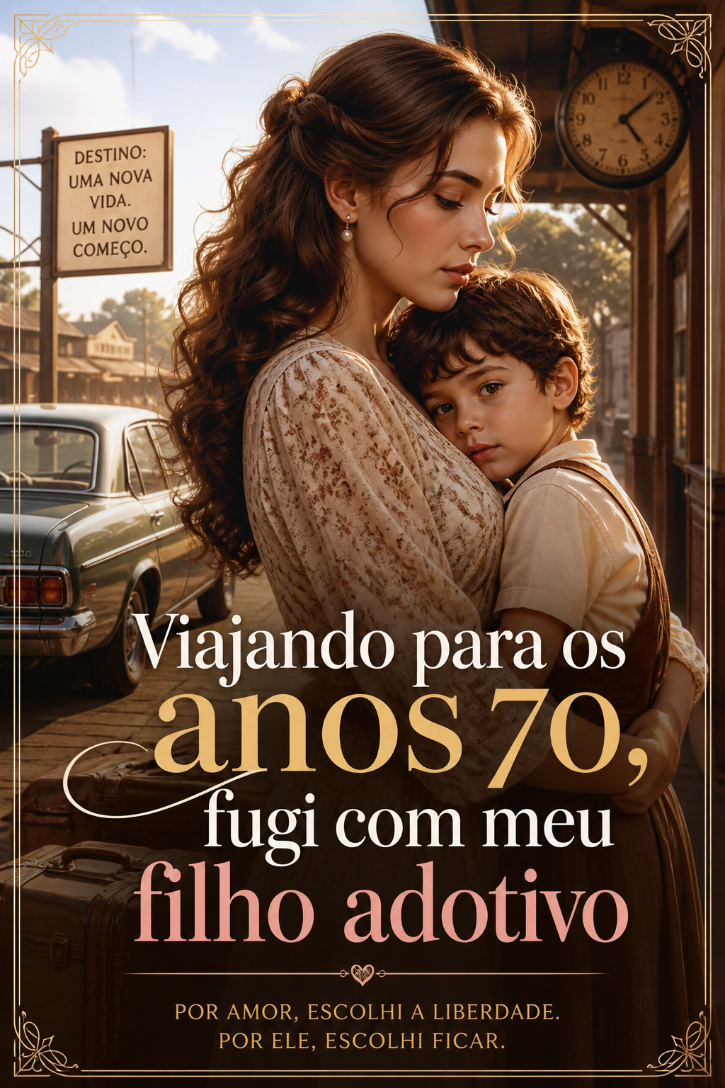Viajando para os anos 70, fugi com meu filho adotivo